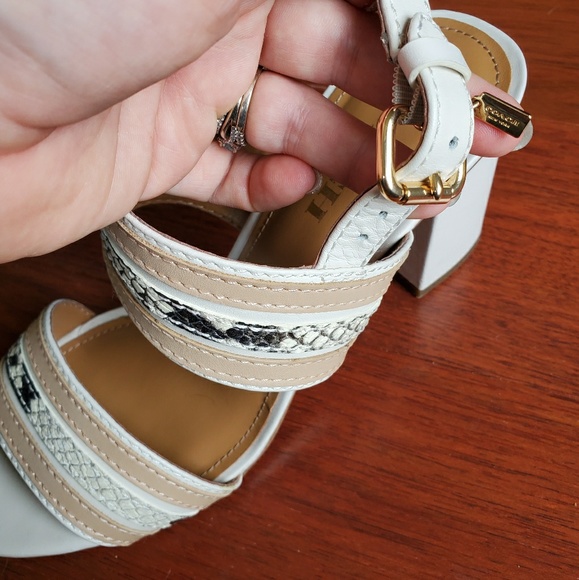 COACH "Princeston Snake" Block Heels 8.5 - Picture 3 of 8